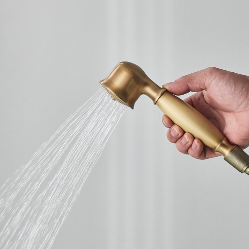 Shower System Freestanding Tub Faucet Rain Shower Head Floor Mounted Mixer Tap - Picture 51 of 72