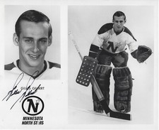 Gilles Gilbert Autographed Signed 8x10 RARE North Stars Press Photo NHL - w/COA