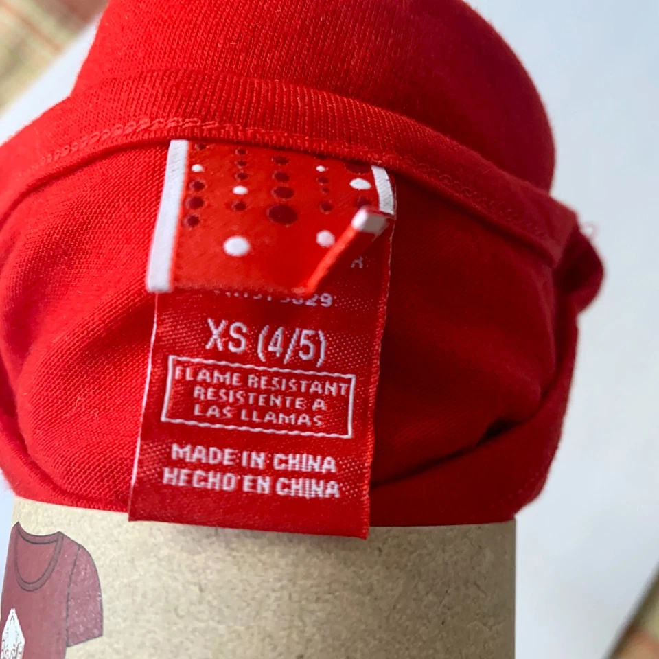 Conjunto de pijama de casa de pan de jengibre rojo de 2 piezas Target Holiday para niñas talla XS 4/5 Foto 2 de 4