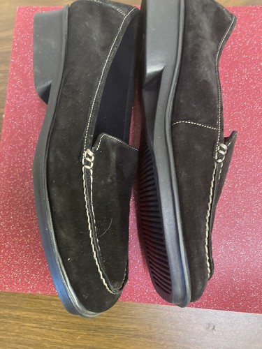 Mooties Tootsies Ladies Suede Shoes Black 9 Leather - Picture 3 of 8