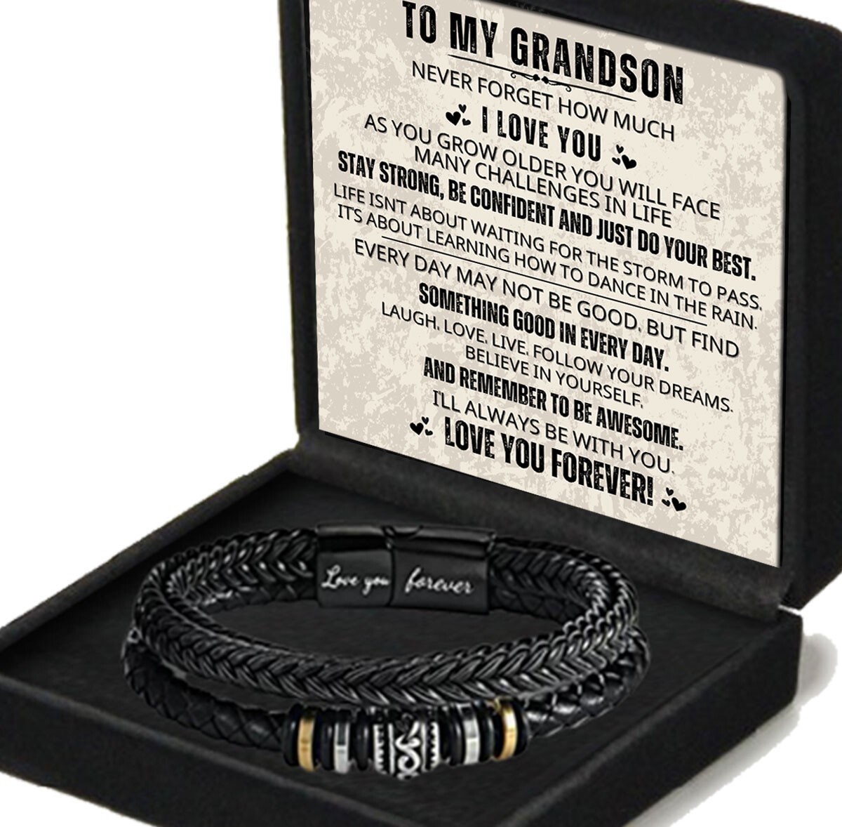 Bracciale In Pelle Con Incisione - Bracciale Multifilo - Bracciale - Foto 5