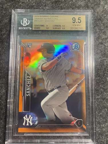 GARY SANCHEZ 2016 BOWMAN CHROME Orange REFRACTOR RC #/25 BGS 9.5 Rookie Rc