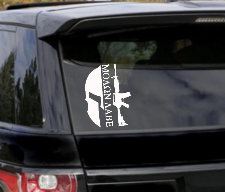 Molon Labe come and take it tactical spartan helmet die cut decal sticker usa - Image 3 of 4