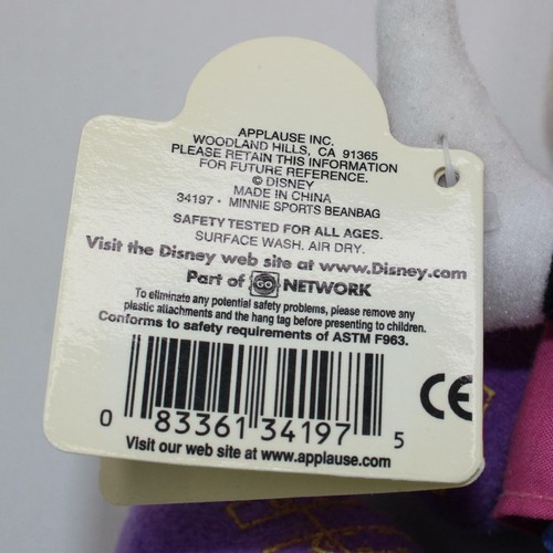 X-treme Sports Minnie Mouse Stuffed Toy Plush BeanBag 8 Inch In-Line Skater - Picture 10 of 12