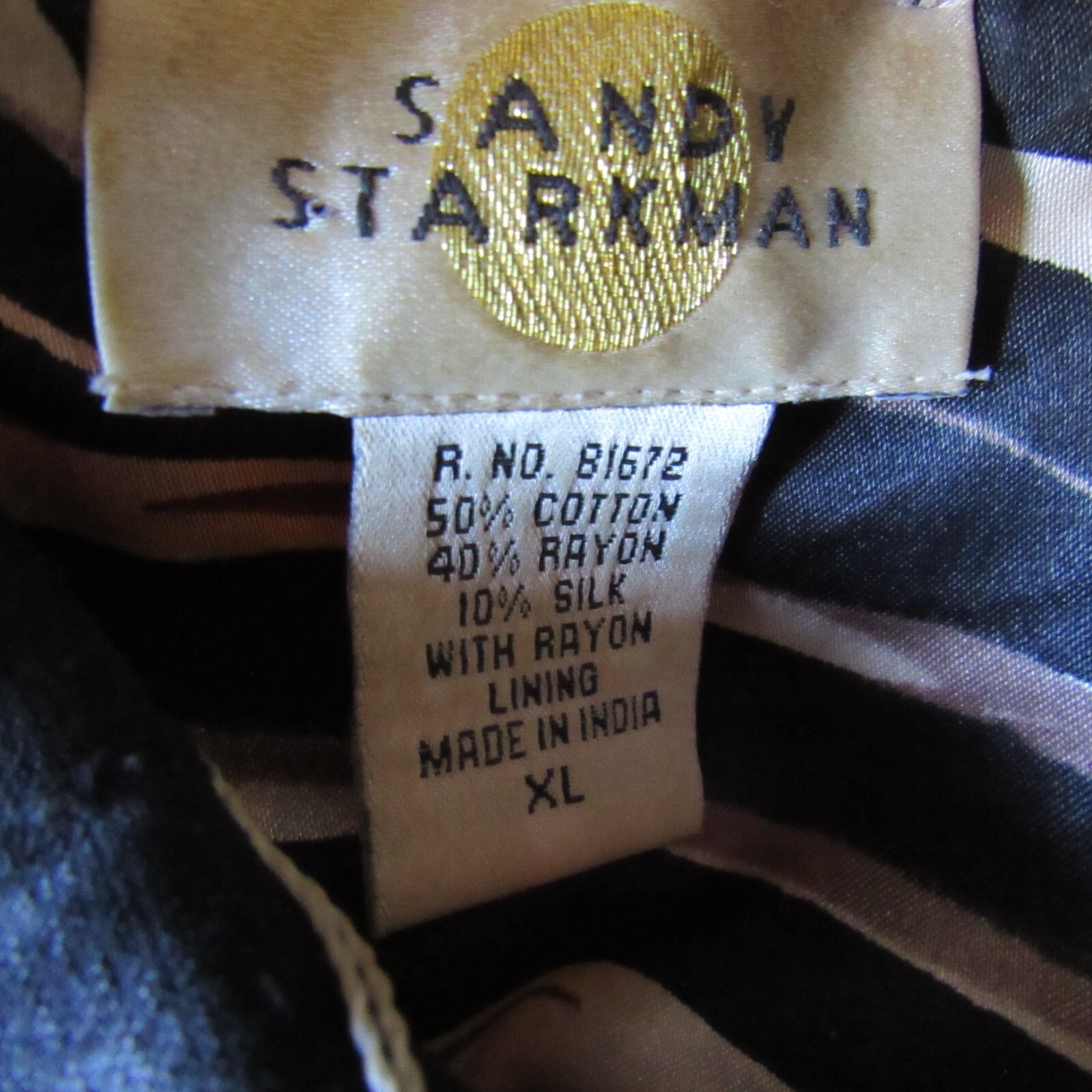 Sandy Starkman Patchwork Blazer Jacket XL Earth T… - image 3