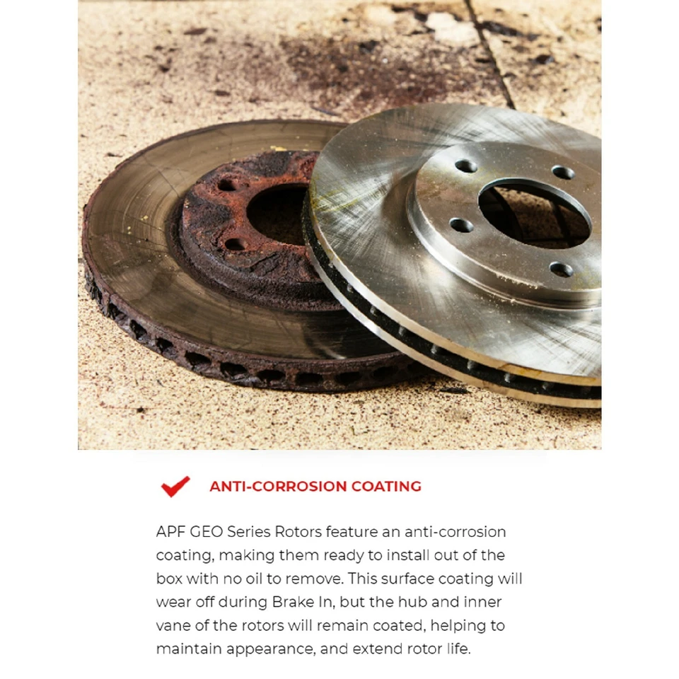 Front & Rear Premium Geo Coated Brake Rotor & Pad for Ford Explorer 2002-2004 - Image 4 of 4