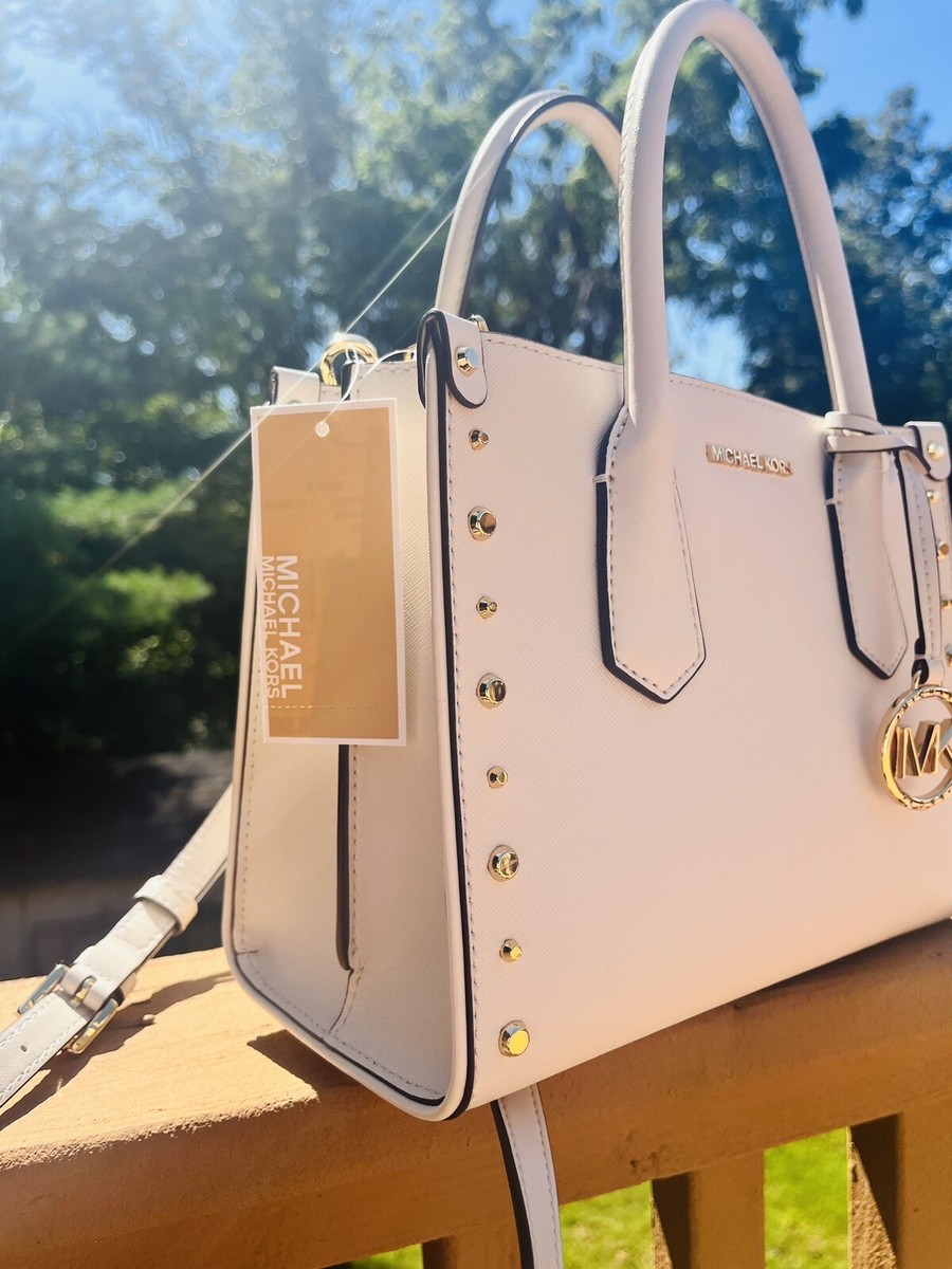 NEW Michael Kors maple studded leather satchel crossbody bag NEW Michael Kors maple studded leather satchel crossbody bag