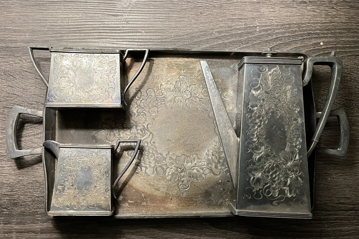 4 Piece Victor Silver Company quadruple plate serveware | eBay