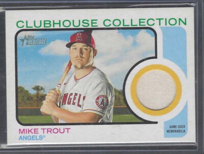 MIKE TROUT 2022 TOPPS HERITAGE CLUBHOUSE COLLECTION BAT