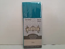 Sew-Ology - Extra Wide Double Fold Bias Tape - Teal (3 Yards x 1/2") #736819