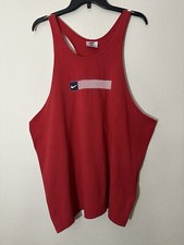 Vintage 90's RARE Made In USA Nike Red SZ XL Flag Swoosh Logo Olympics Tank Top