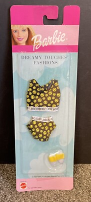 Vintage Barbie Dreamy Touches Fashions Happy Face Nightgown Mattel #68089-95