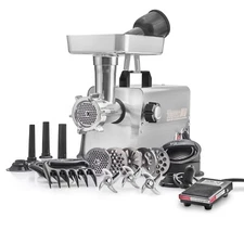 STX International Turboforce 3500 "HD" Heavy Duty Meat Grinder with Foot Pedal