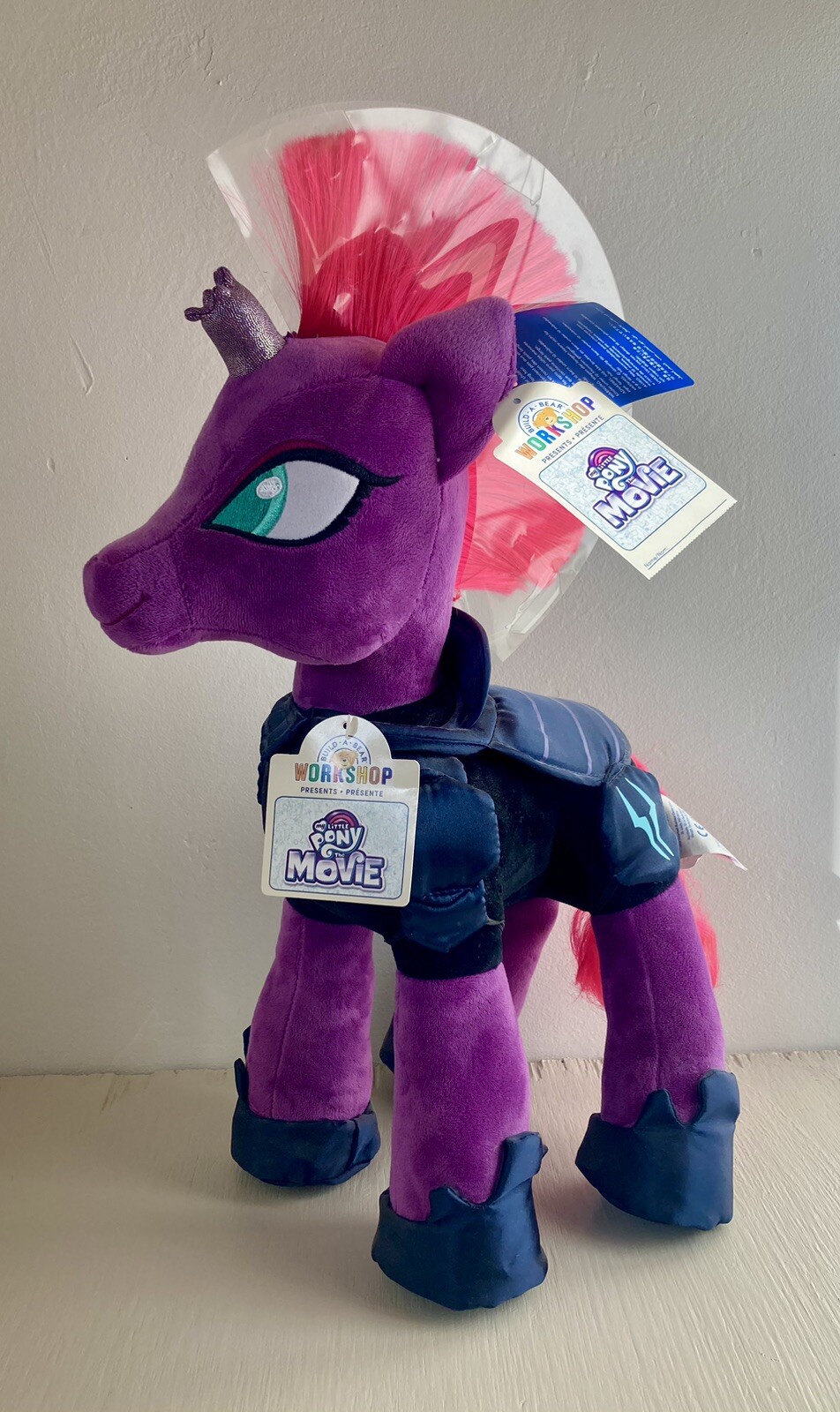 My Little Pony Build A Bear Tempest Shadow COMPLETE ALL BOOTS VEST TAGS HAIR New