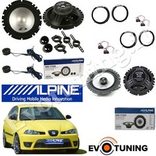 Kit 6 Casse Altoparlanti Alpine Anteriori e Posteriori per Seat IBIZA 6L 2002-09