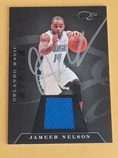 JAMEER NELSON  Autographed 2011 BLACK BOX JERSEY SWATCH  Authentic IP / TTM