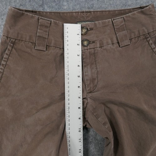 Banana Republic Shorts Womens 6 Stretch Chino Flat Front Brown Casual Ladies - Picture 7 of 12