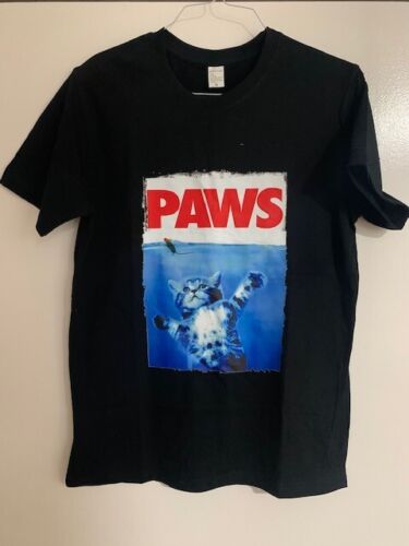 PAWS t shirt New 100% Cotton ALL sizes JAWS spoof funny shirt - Picture 2 of 2