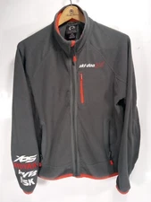 BRP Ski-Doo X Snowmobile Fleece Jacket Full Zip Gray Men's Med XPS Rotax KYB NSX