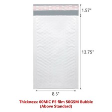 KSK Packaging 8.5" x 13.75" Poly Bubble Mailers Padded Envelopes