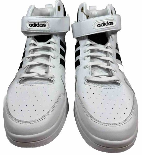 Zapato de baloncesto medio Adidas Postmove para hombre, blanco/núcleo negro/dorado metálico talla 13 - Imagen 7 de 12