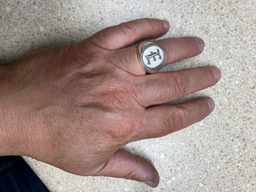 Old English Custom-Made Initial Ring Solid Sterling Silver 925 Sizes 6-12 - Picture 34 of 100