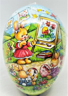 MS. BUNNIES ART CLASS (3x2'') EASTER EGG-Handmade in Germany-Mint/Factory Sealed!
