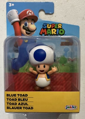 Super Mario Blue Toad World of Nintendo Figure  Jakks 2023 Latest!!