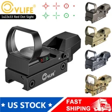 Tactical Holographic RefIex Red Green Adjustable Dot Sight w/ Rail Mount 5 Color