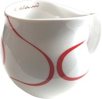 Colani Tasse Kaffeetasse Kaffeebecher Becher Teetasse Porzellan Loop Rot 260Ml