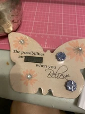 buttefly Plaque  inspirational . 