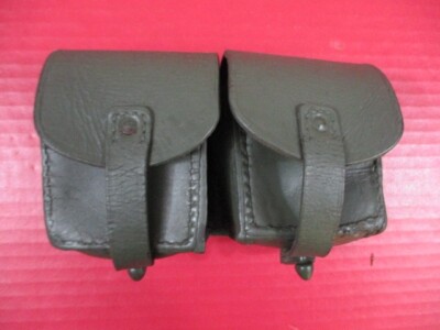 WWII Era Italian Army Leather Ammo Pouch for M38 or M91 Carcano Rifle - NICE #2
