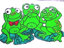 Gabis  Window Color Fensterbilder Deko Bad Wasser Maritim  Frösche viele Bilder