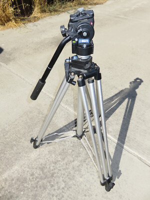 Bogen Manfrotto 3046 Camera Tripod 3063 Fluid Head Professional Video Telescope