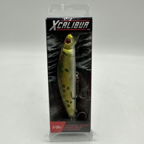 Xcalibur 1/2 Oz. Spotted Shiner Suspending Jerkbait Fishing Lures XTRSJB02