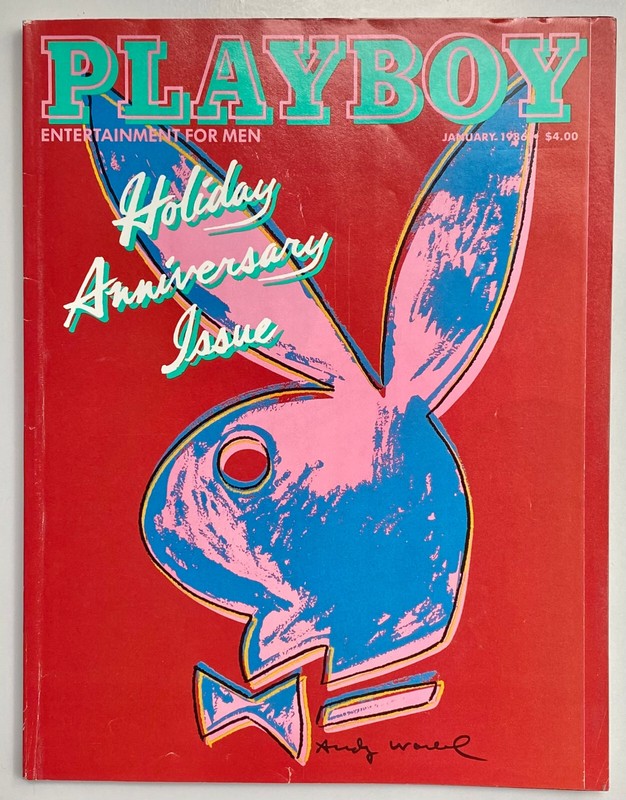 Playboy January 1986 Andy Warhol cover, Iman, Sherry Arnett, Jay Leno, Dr. Ruth