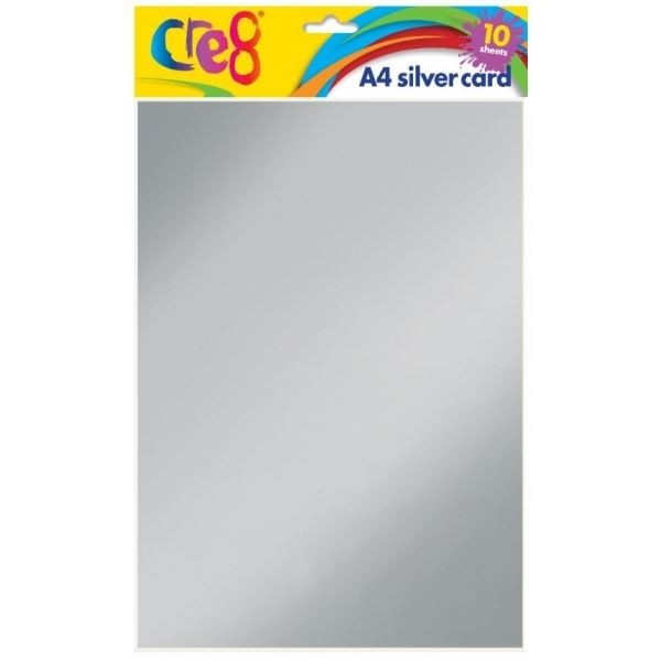 Martello Cre8 A4 Silver Card 10 Sheets