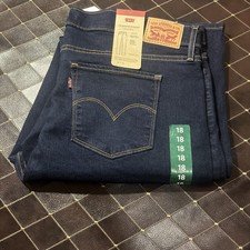 Levi  s 314 Shaping Straight Women  s 34x32 Dark Wash Jeans NWT 006