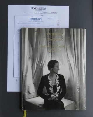 SOTHEBY'S Katalog THE JEWELS OF THE DUCHESS OF WINDSOR (1987) +  Listen PREISE