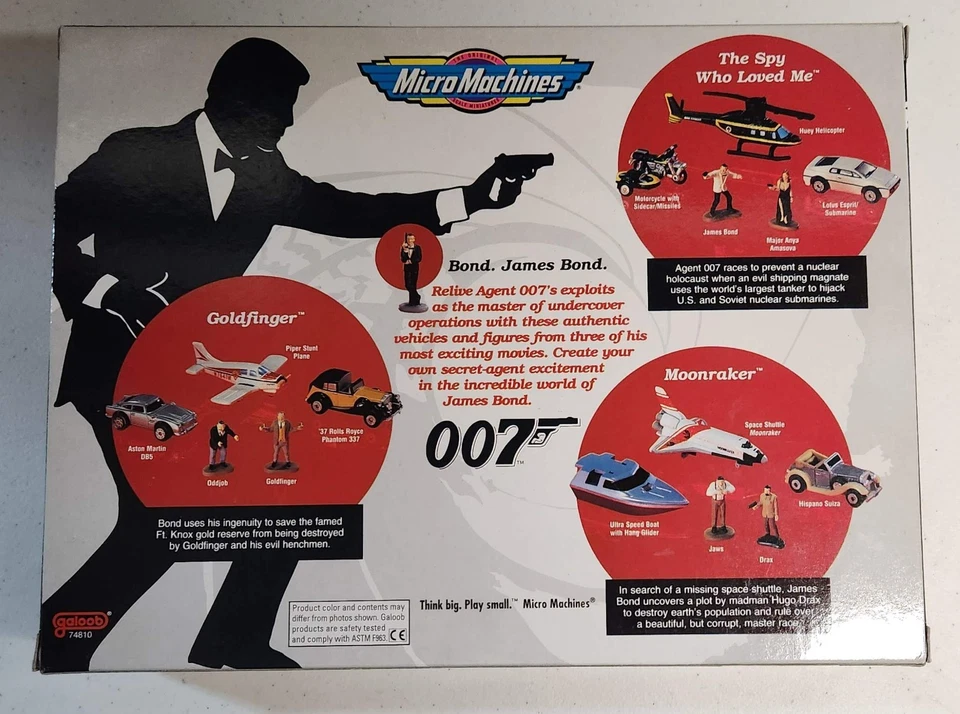 Galoob Micro Machines = 007 James Bond Vehicle & Character Set = #74810 MIB - Image 2 of 4