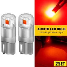 4x T10 194 168 192 LED Interior Door Dome Trunk Map Light Bulbs Red Super Bright
