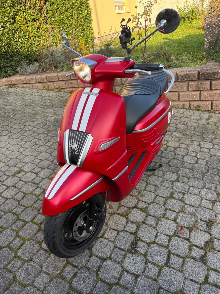 MOTORROLLER PEUGEOT DJANGO 50 2023 ROT MATT NEUWERTIG - Bild 4 von 4