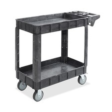 Utility Service Cart with 2-5" Swivel Wheels, 2 Shelves, 550lb. Capacity, 40x17