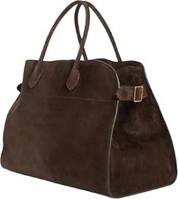 Leather Suede Tote Bag Retro Top Handle Large Capacity Women Handbag