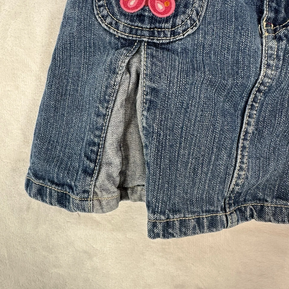 Falda Gymboree Vintage Niños Niñas 6 Denim Mariposa Hada Años 90 Y2K Plisada Foto 4 de 4