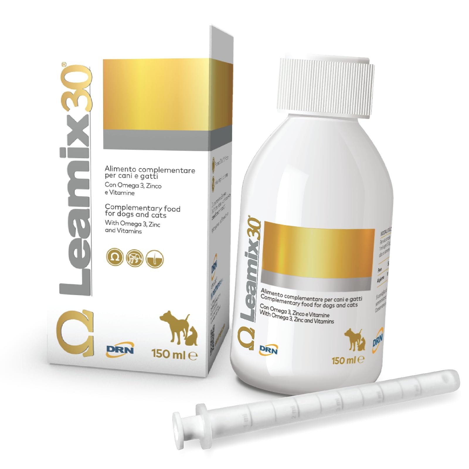 Amore Animale DRN Leamix 30: Integratore Omega 3 per Dermatite Cane Gatto