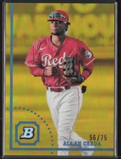 2022 Bowman Heritage #BHPC-27 Allan Cerda Chrome Prospects Yellow Refractor #/75