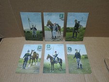 MILITARIA ARMEE BELGE ensemble de 6 cartes régiments uniformes