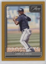 2022 Panini Three and Two Prospects Gold 2/25 Gabriel Arias #P-28 17wc