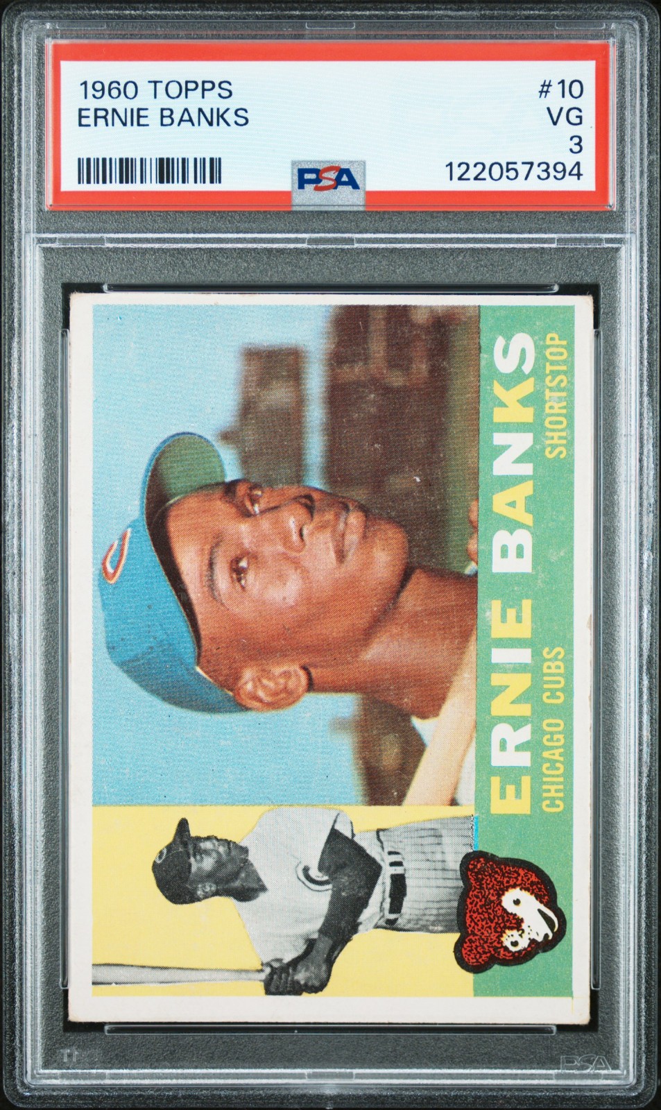 1960 TOPPS #10 ERNIE BANKS PSA 3 MR. CUB HOF